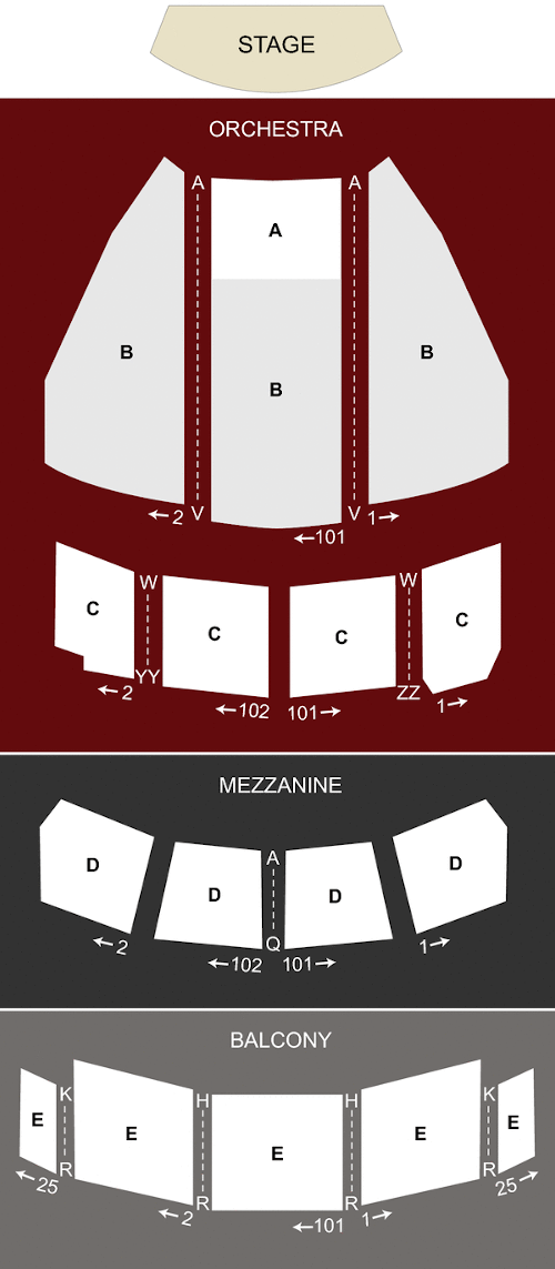 Harry and Jeanette Weinberg Theatre Seating Chart
